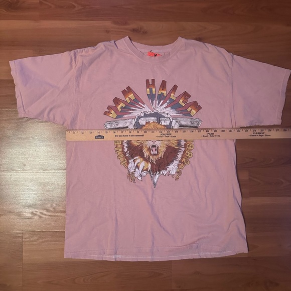 NWT distressed pink Van Halen T-shirt size 0X - Picture 4 of 6